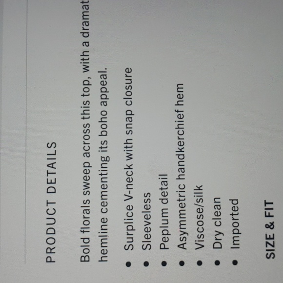 Josie Natori designer floral silk peplum top nwot - Picture 5 of 5